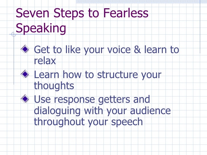 7 Steps to Fearless Speaking